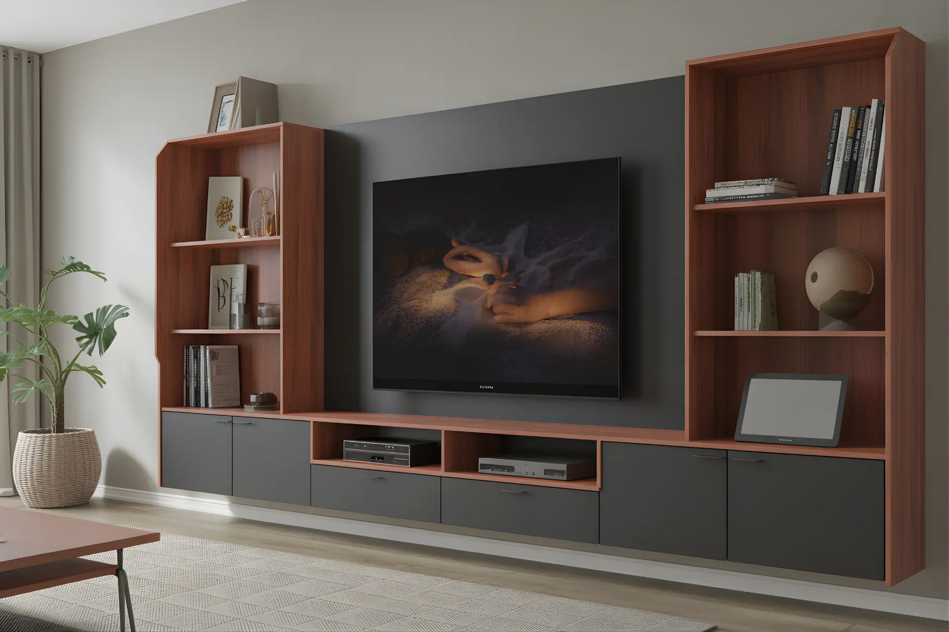 Small TV Unit Design With Modern Touch