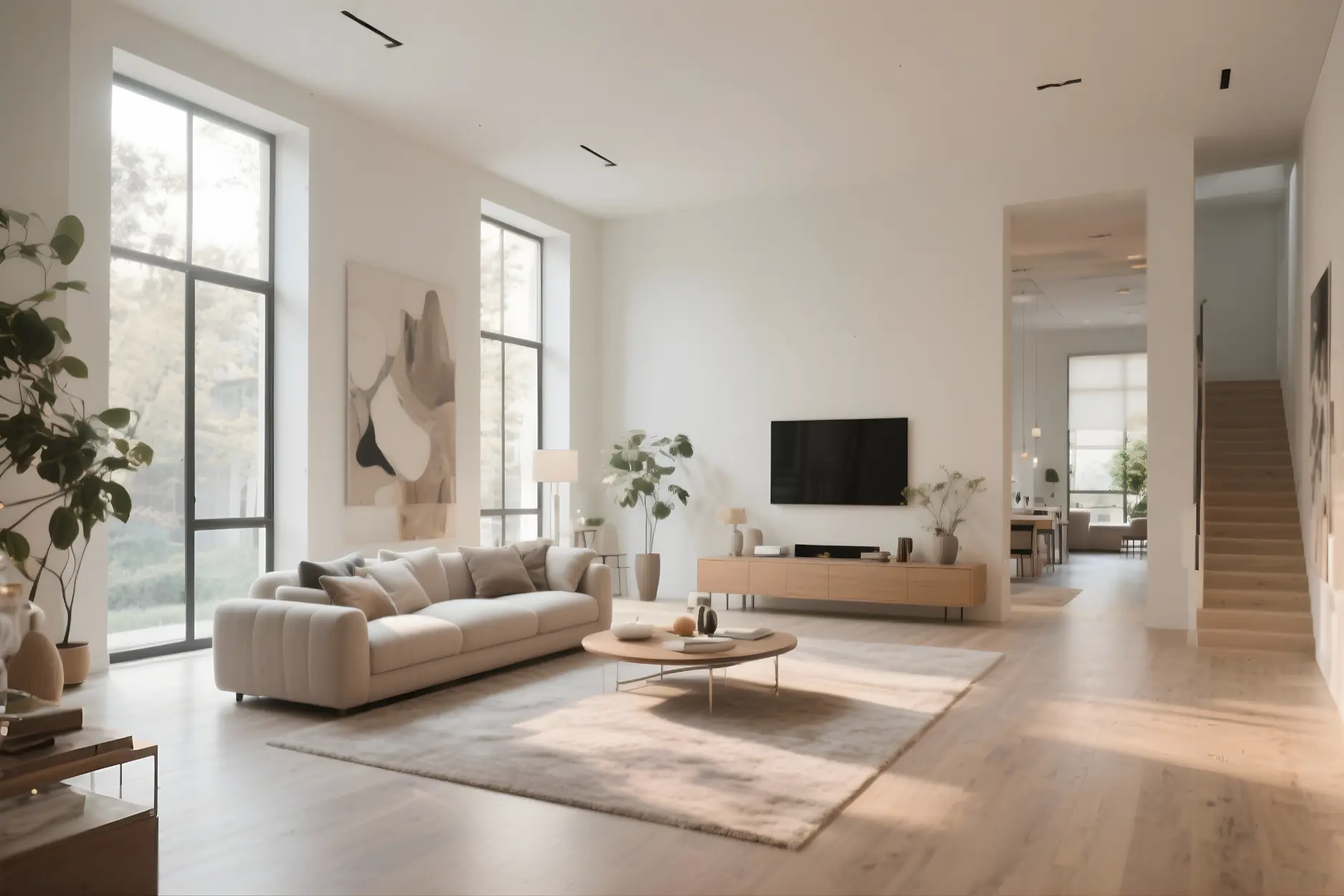 Maintain Clear Sightlines with Living Room