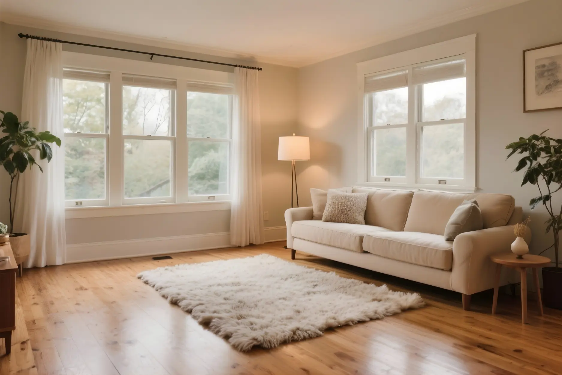 Living Room with Quality Flooring