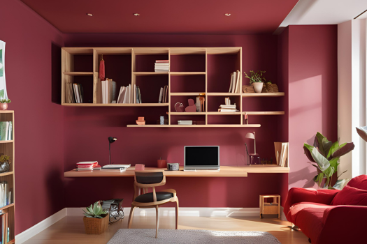 Red Wine Color Wall Design