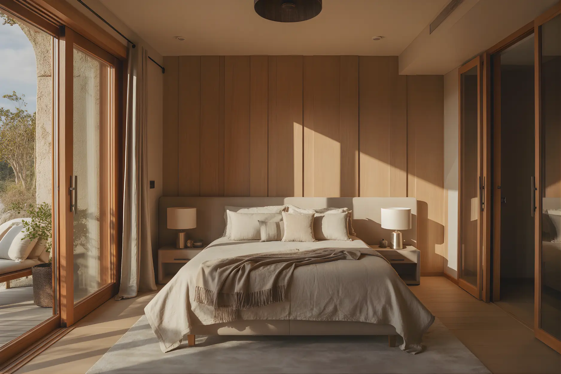 Warm Wooden Wonderland Bedroom