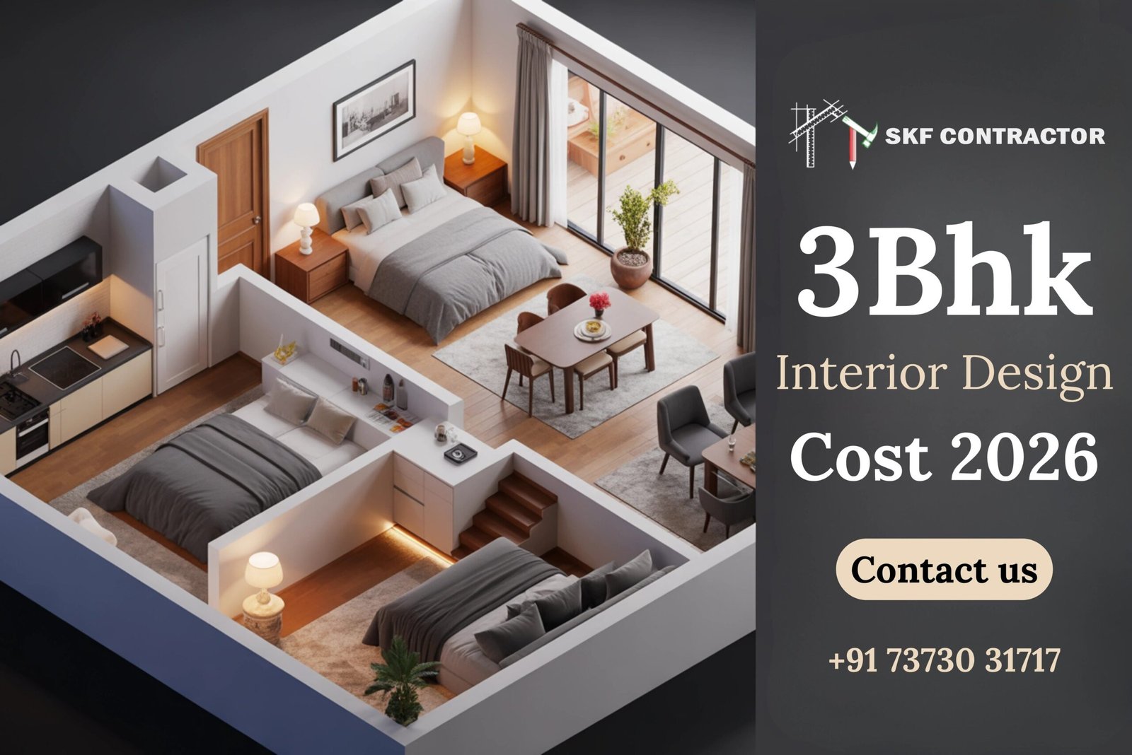 3bhk interior design cost 2026