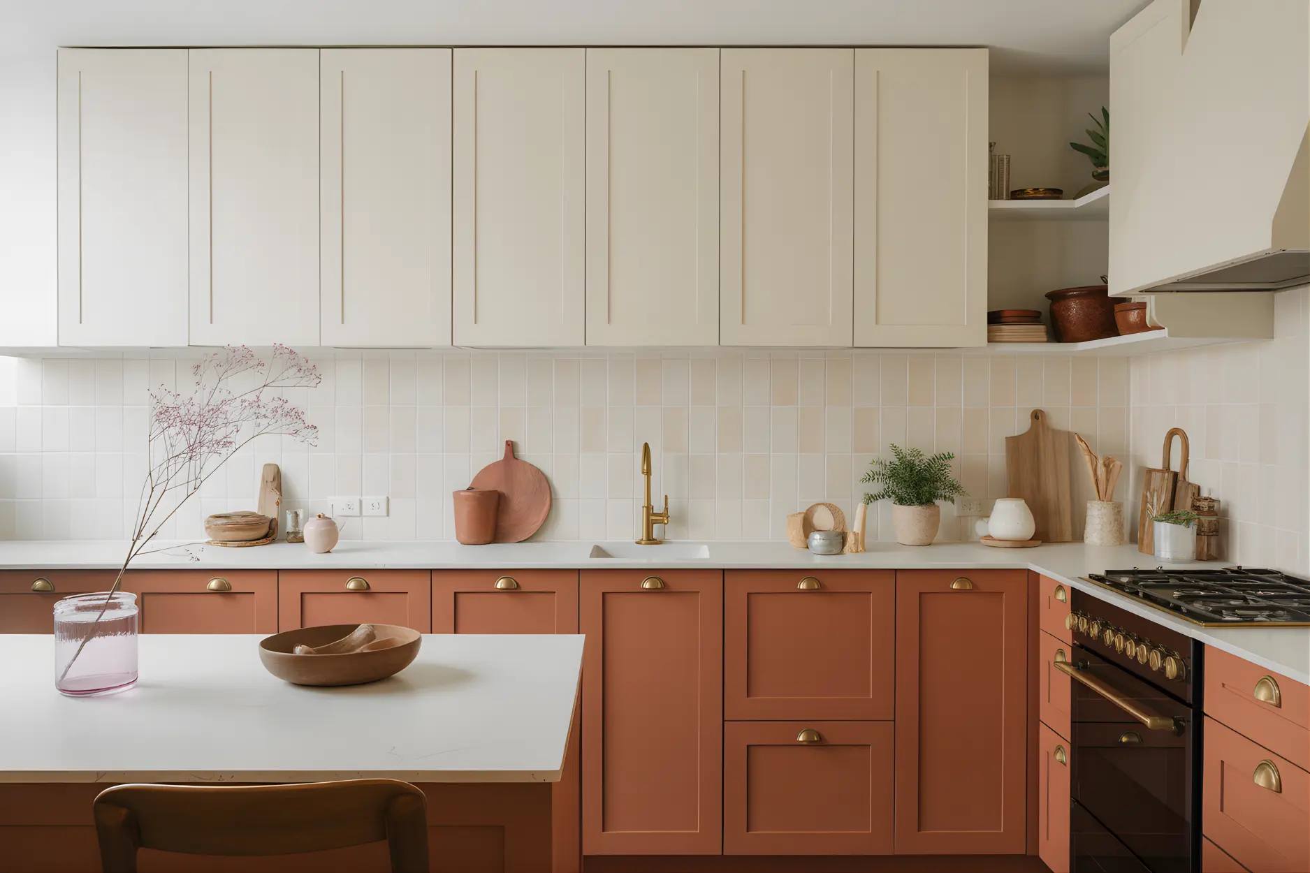Terracotta & Cream colors in kitchen