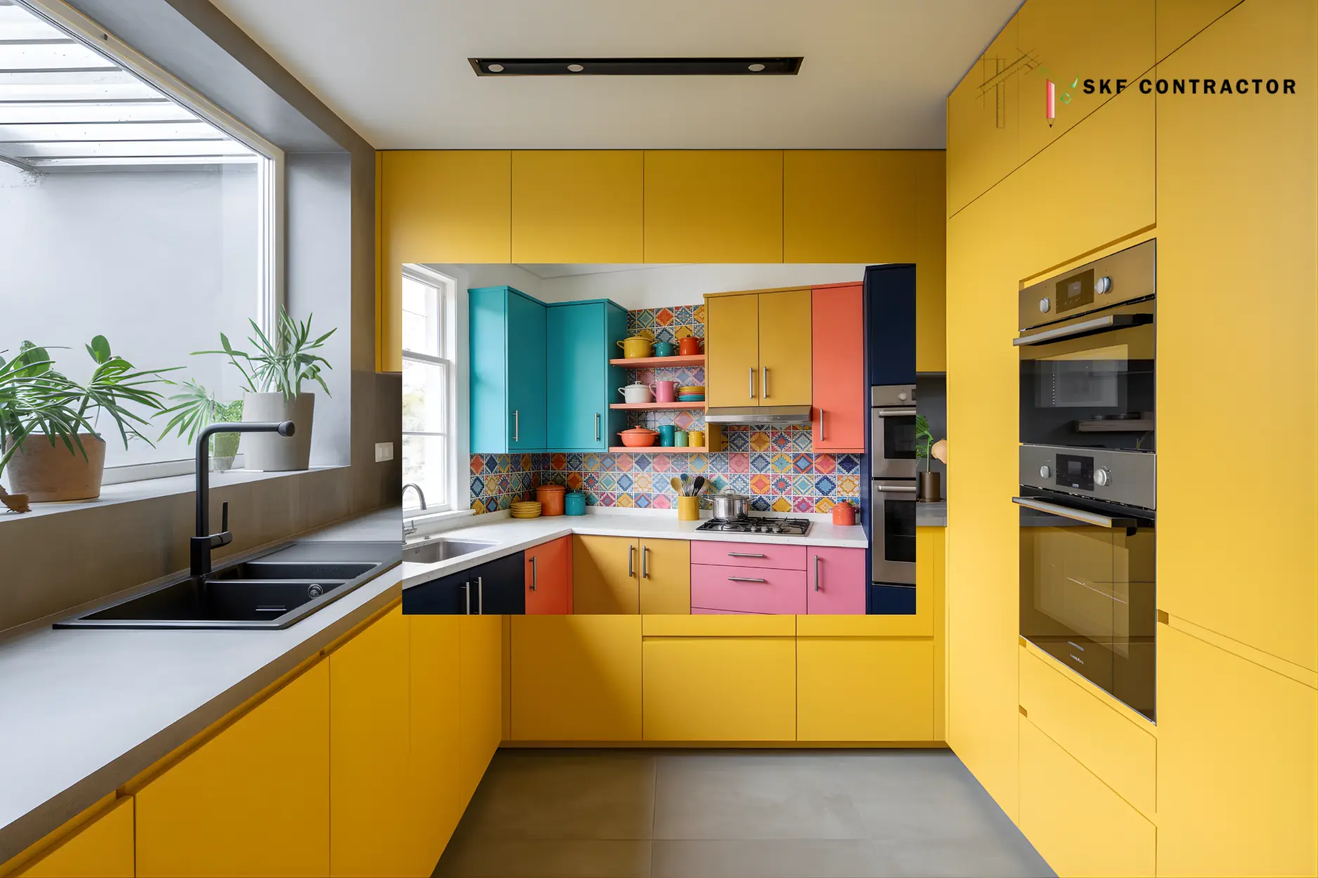 A bright yellow & soft grey kitchen for a cheerful, modern 2026 upgrade