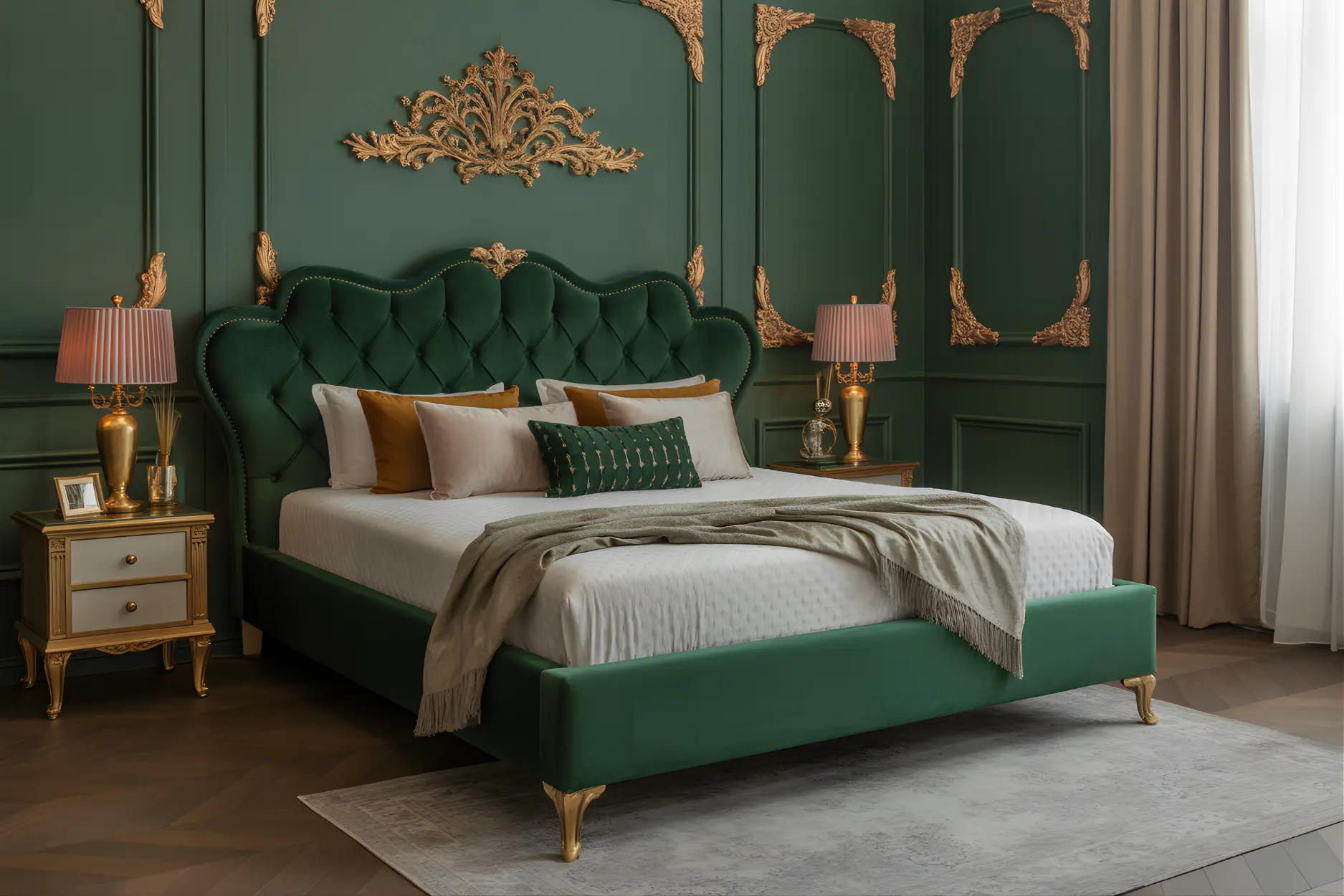 Gold and Emerald Green β Rich & Classy
