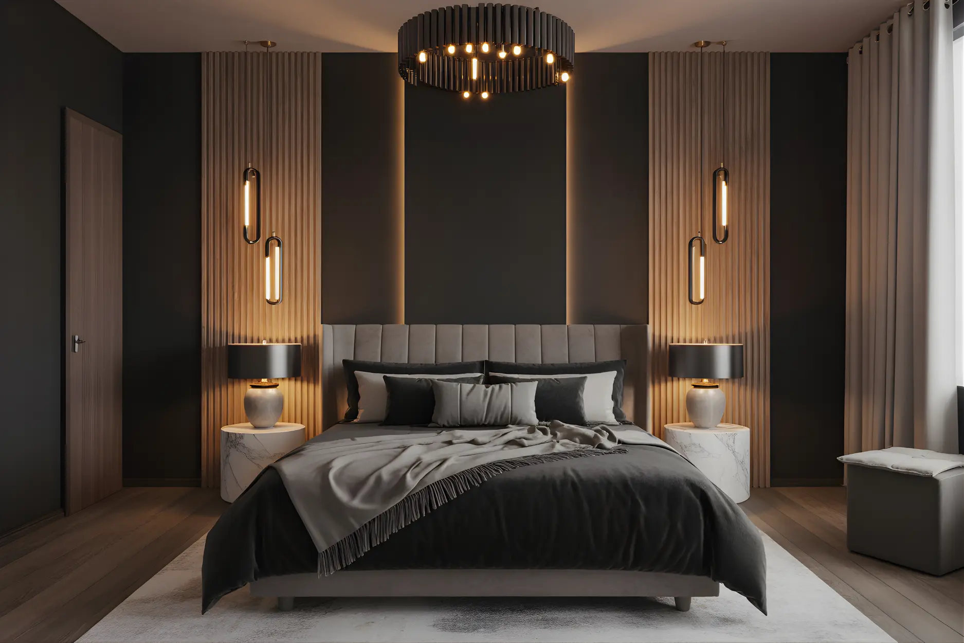 Black & Gold Glam Bedroom