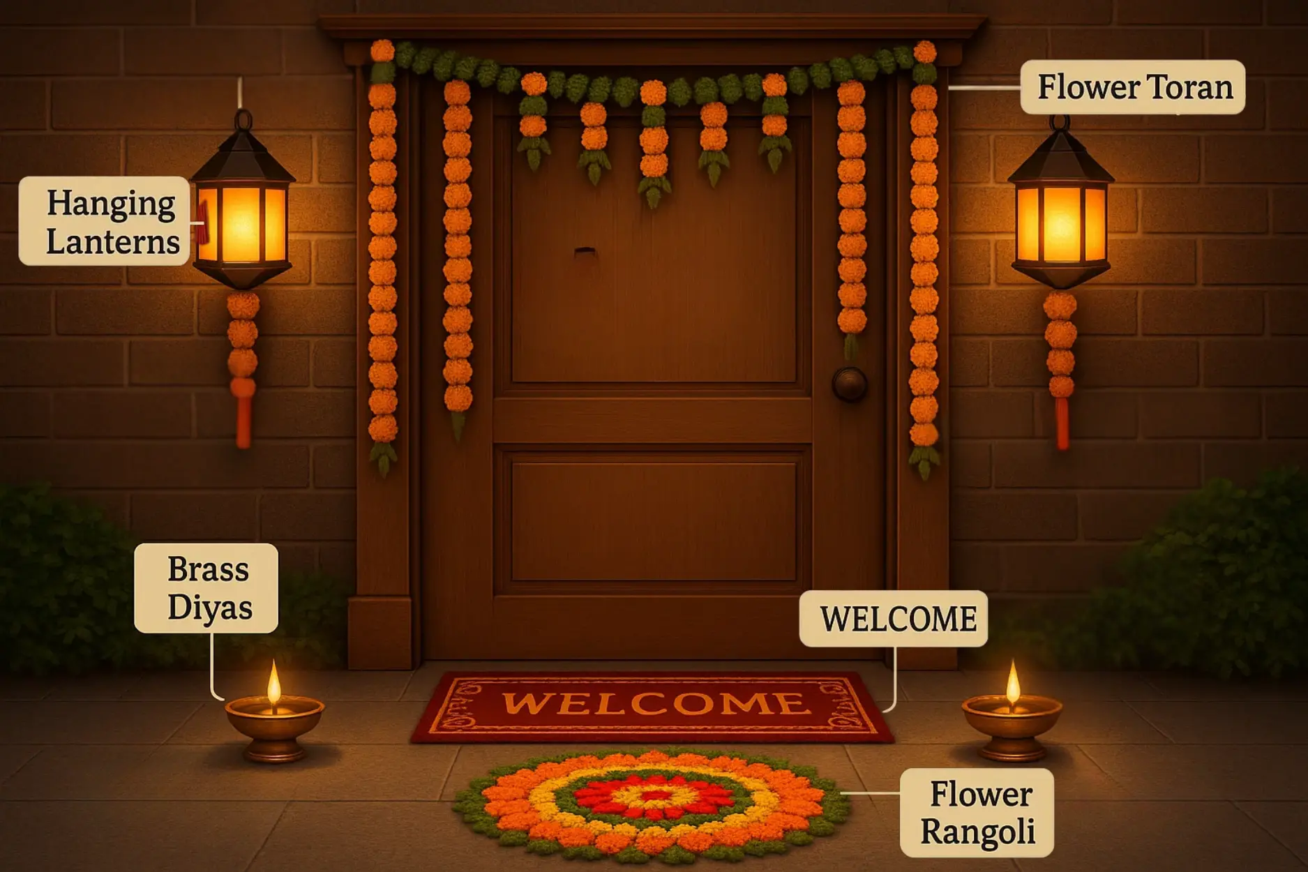 Entrance Decoration Ideas for Diwali
