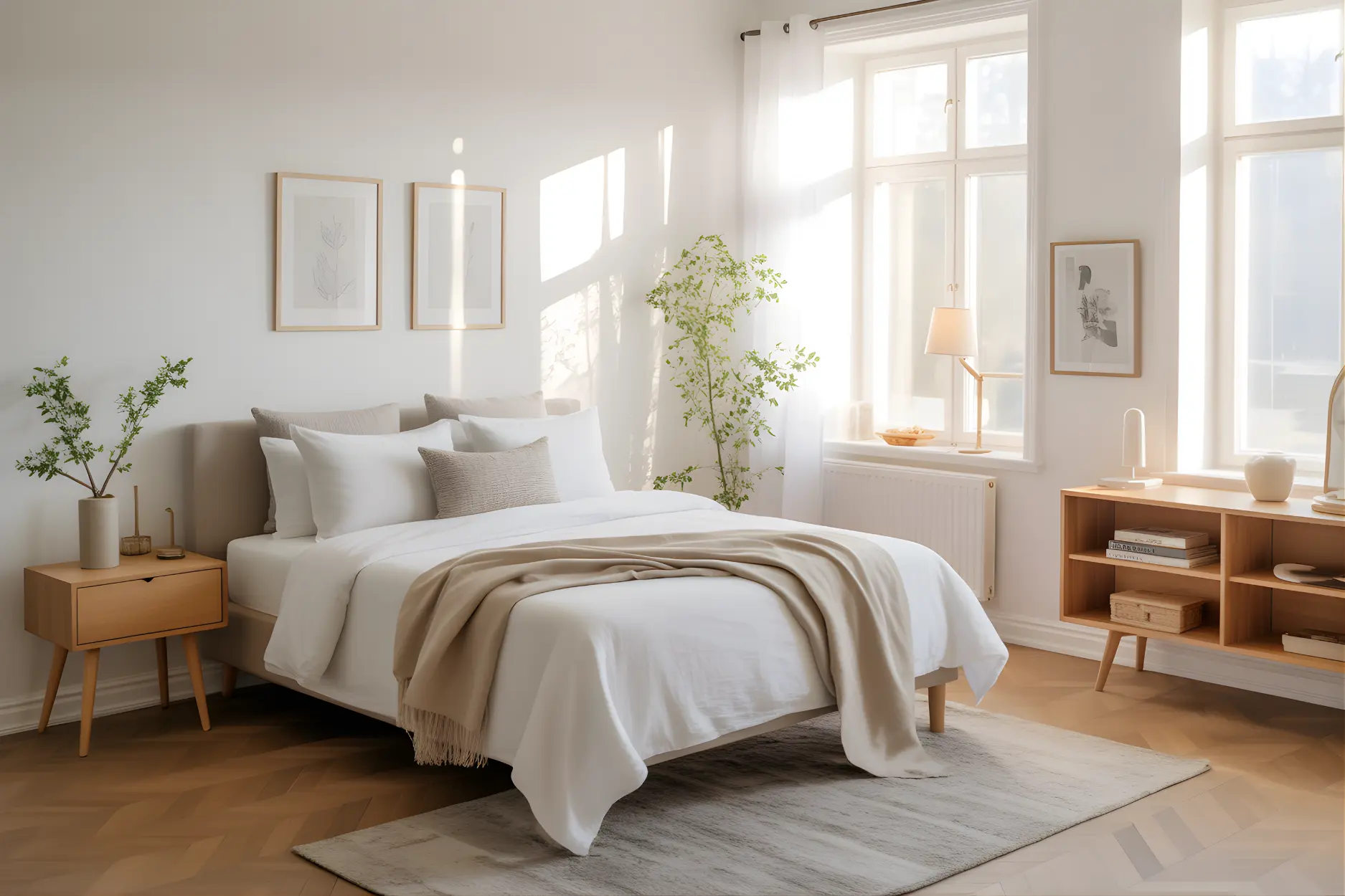 Scandinavian Calm Bedroom