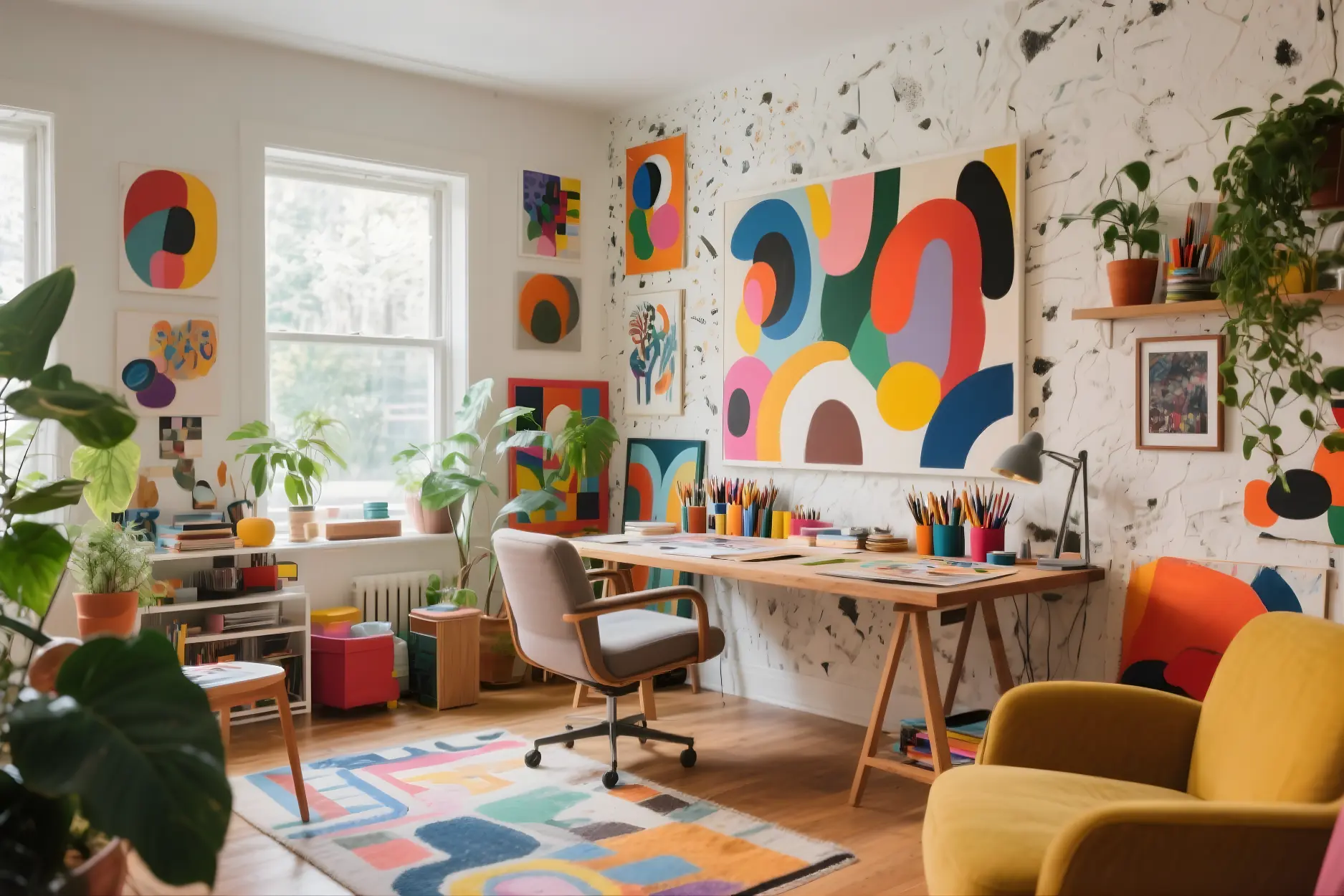 Artistic Home Office Design