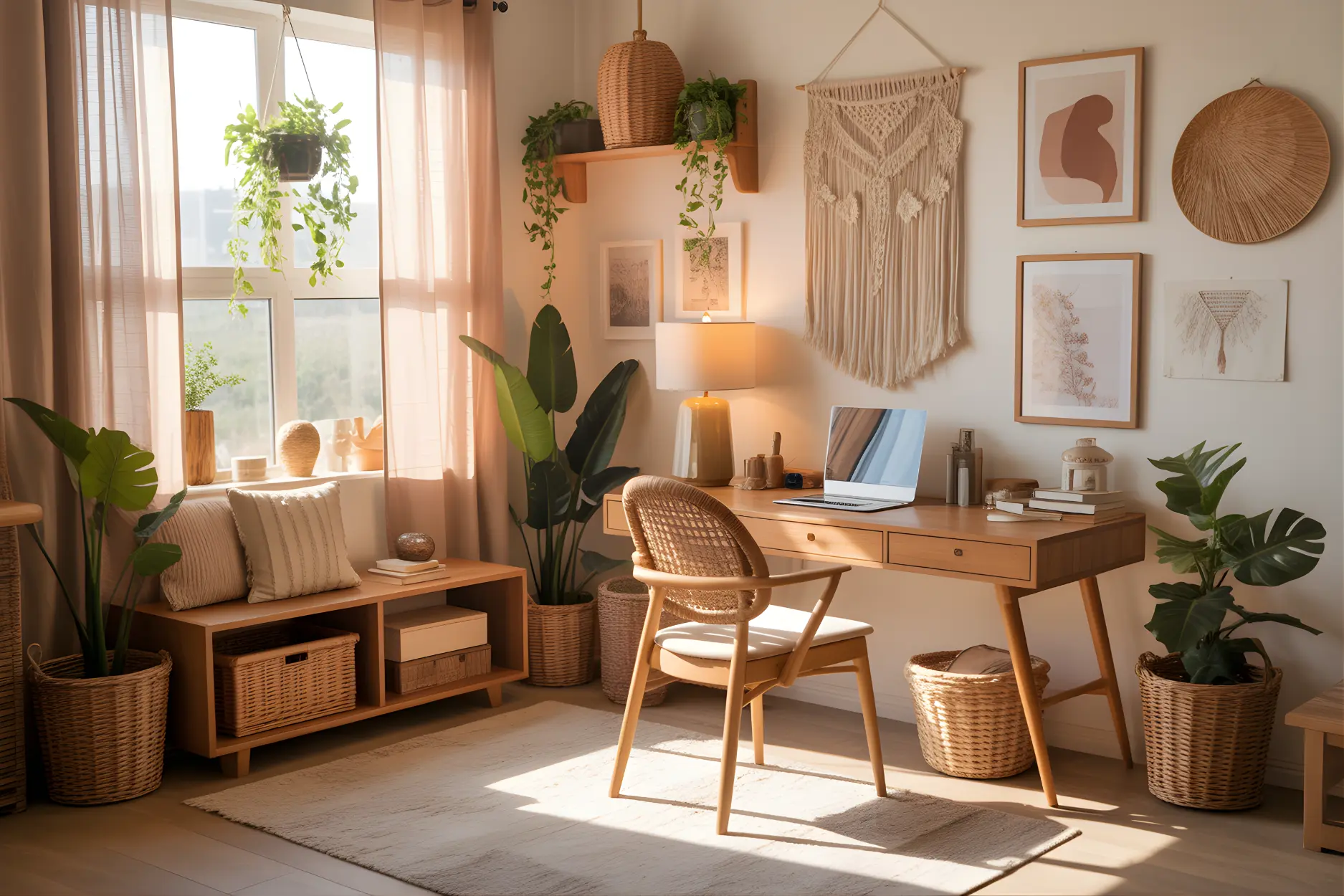 Bohemian Home Office Decor