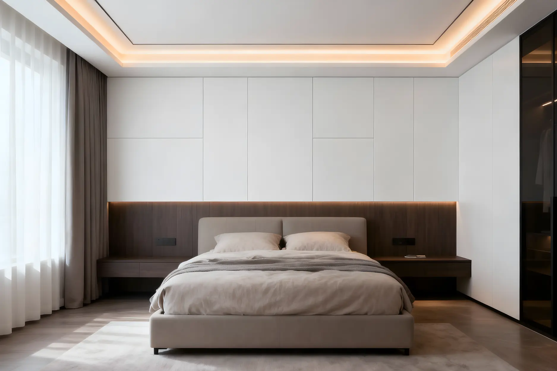 ceiling with hidden led strips