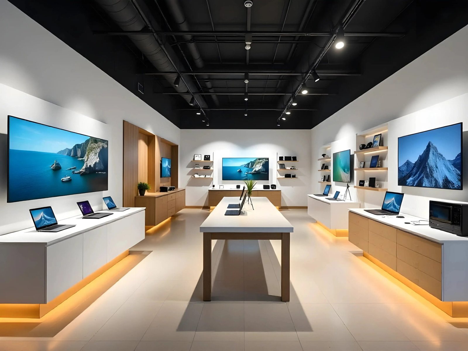 electronics showroom interior design