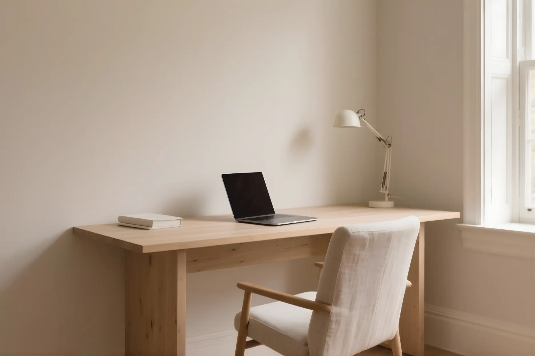 Elegant Neutral Workspace
