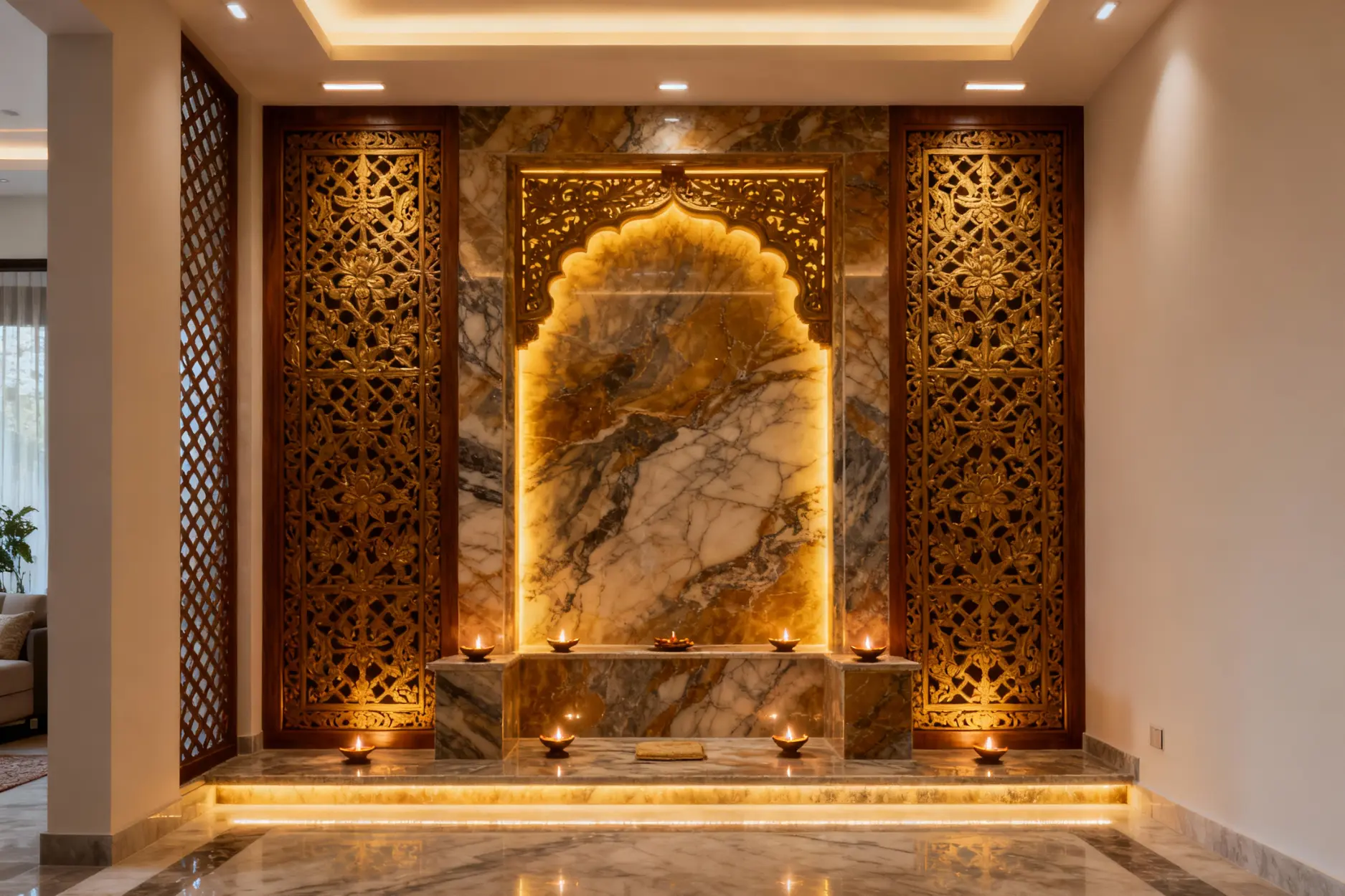 floor to ceiling premium mandir