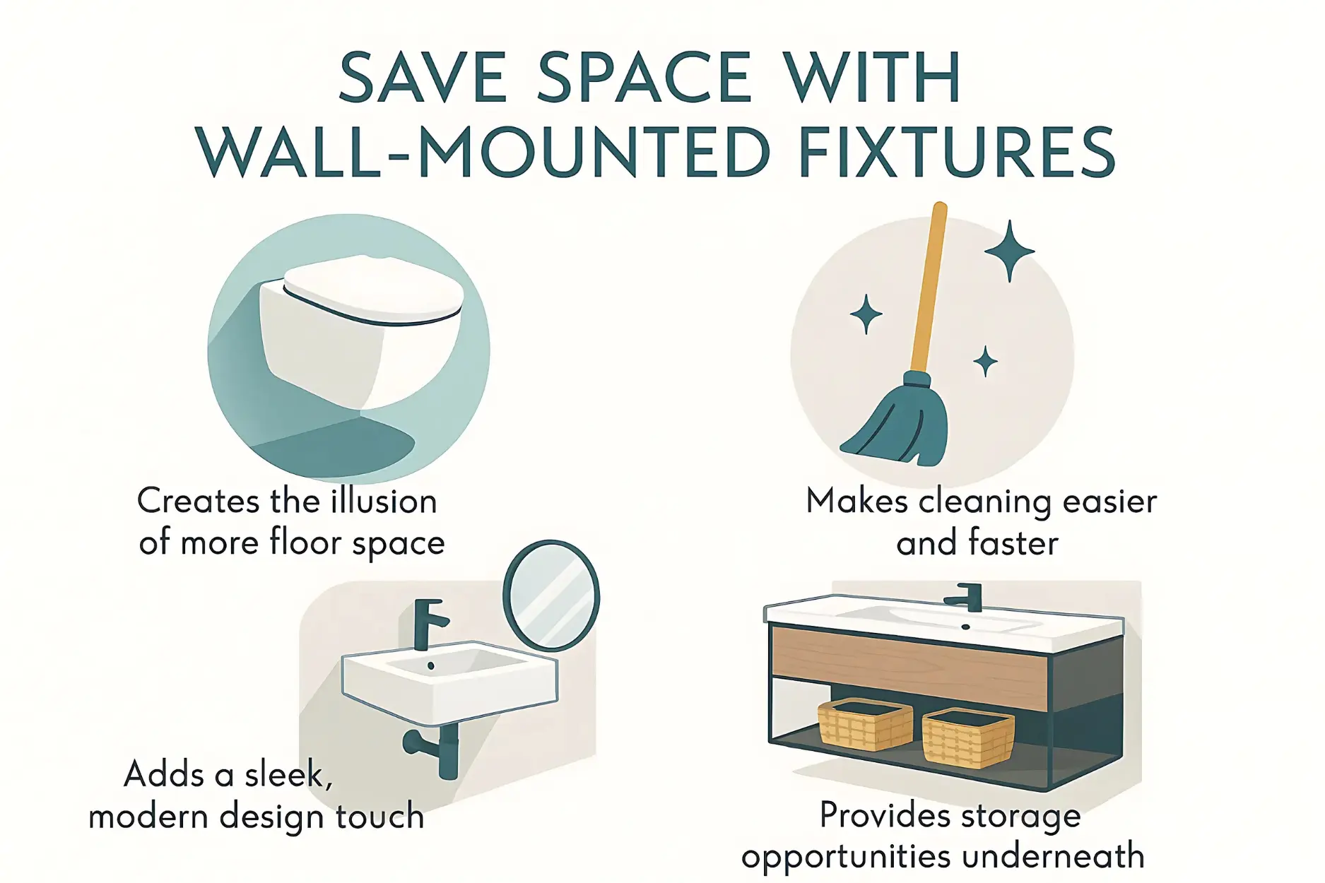 Wall-Mounted Fixtures Help Save Space