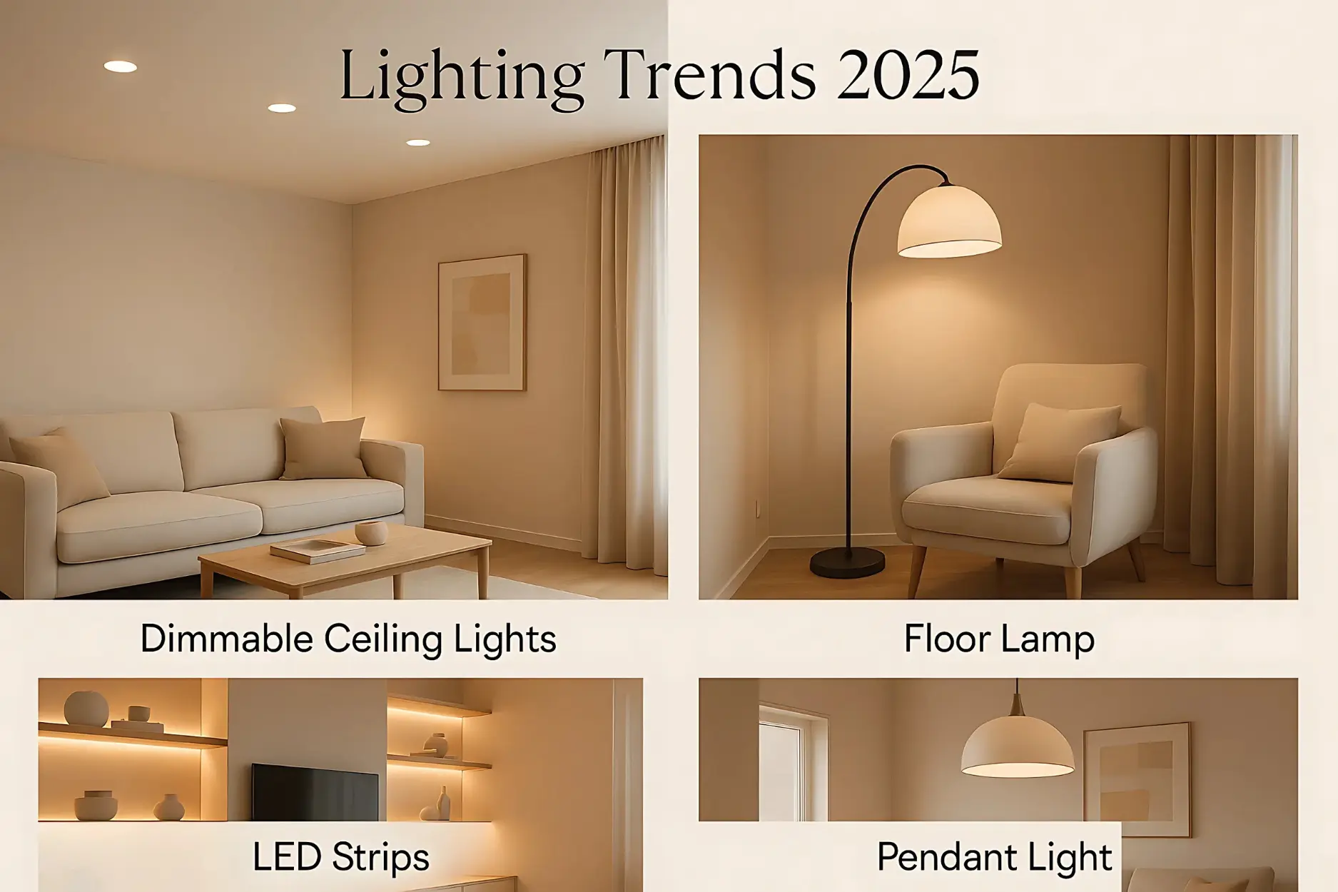 Living Room Lighting Trends 2025