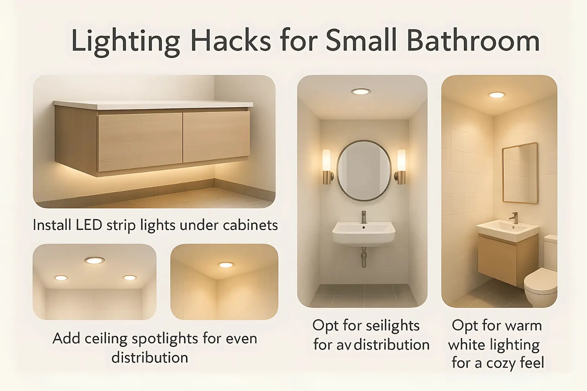 Lighting Hacks for Small Bathroom