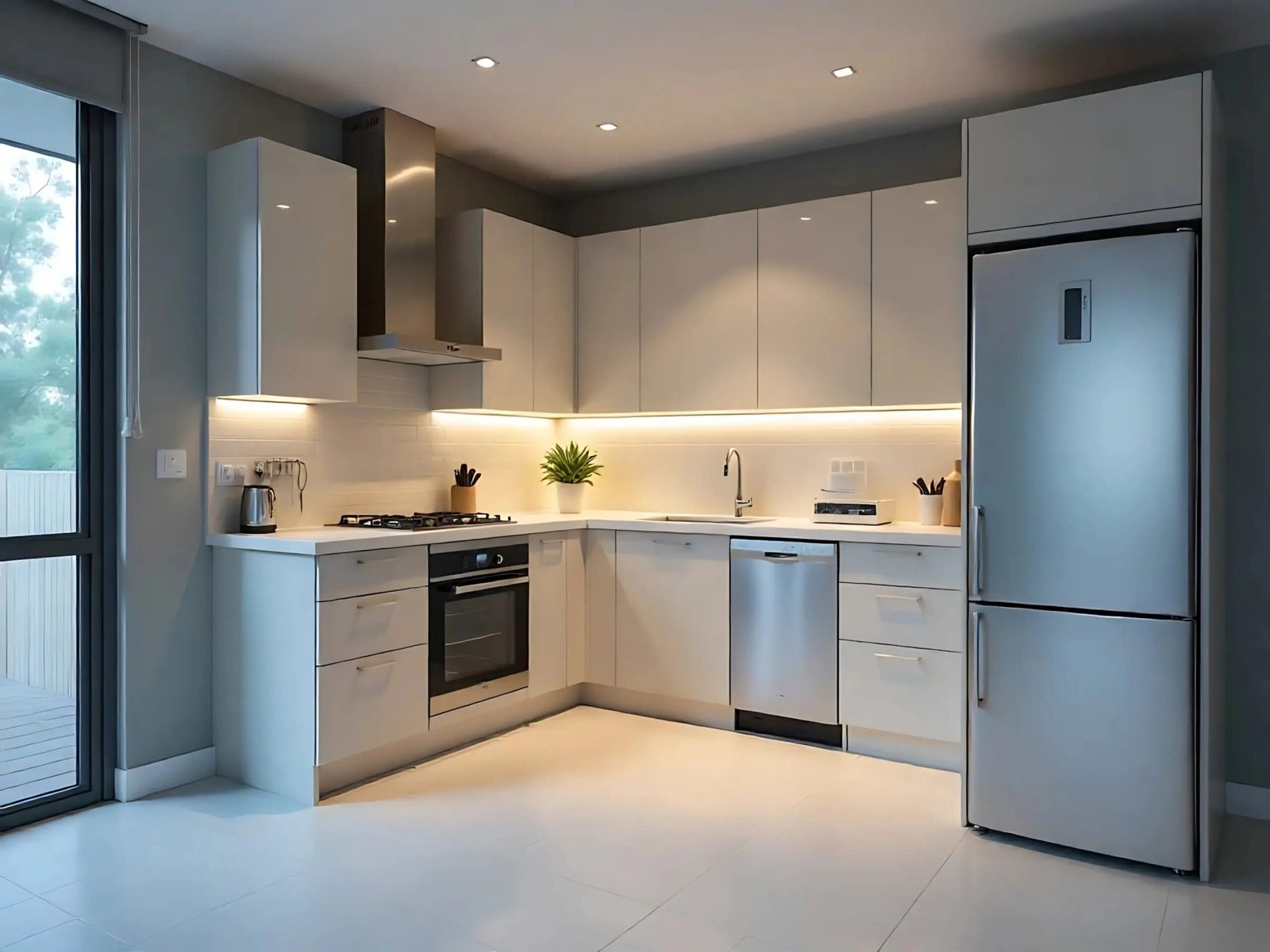L Shape Modular Kitchen Design