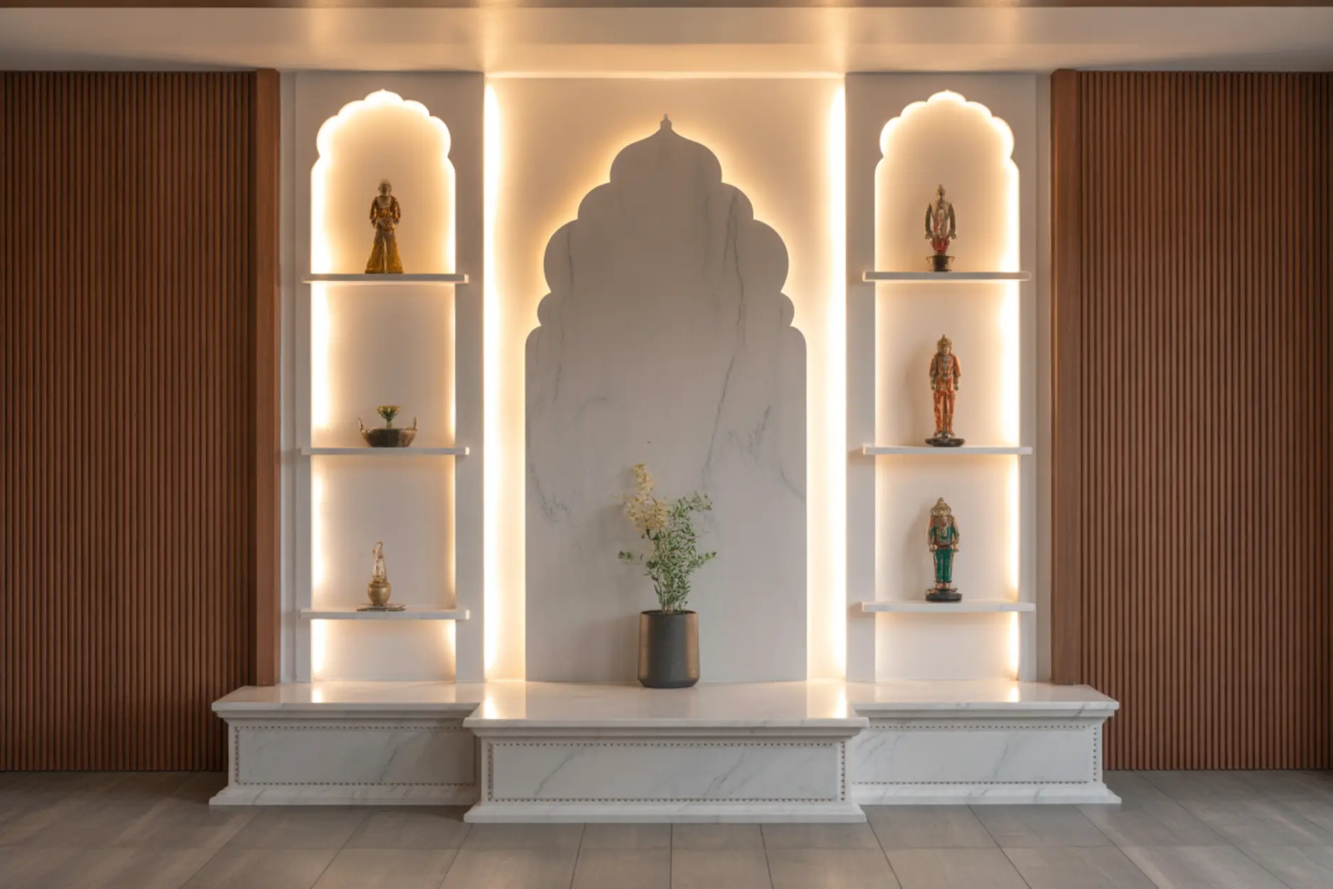 luxury wall panel mandir