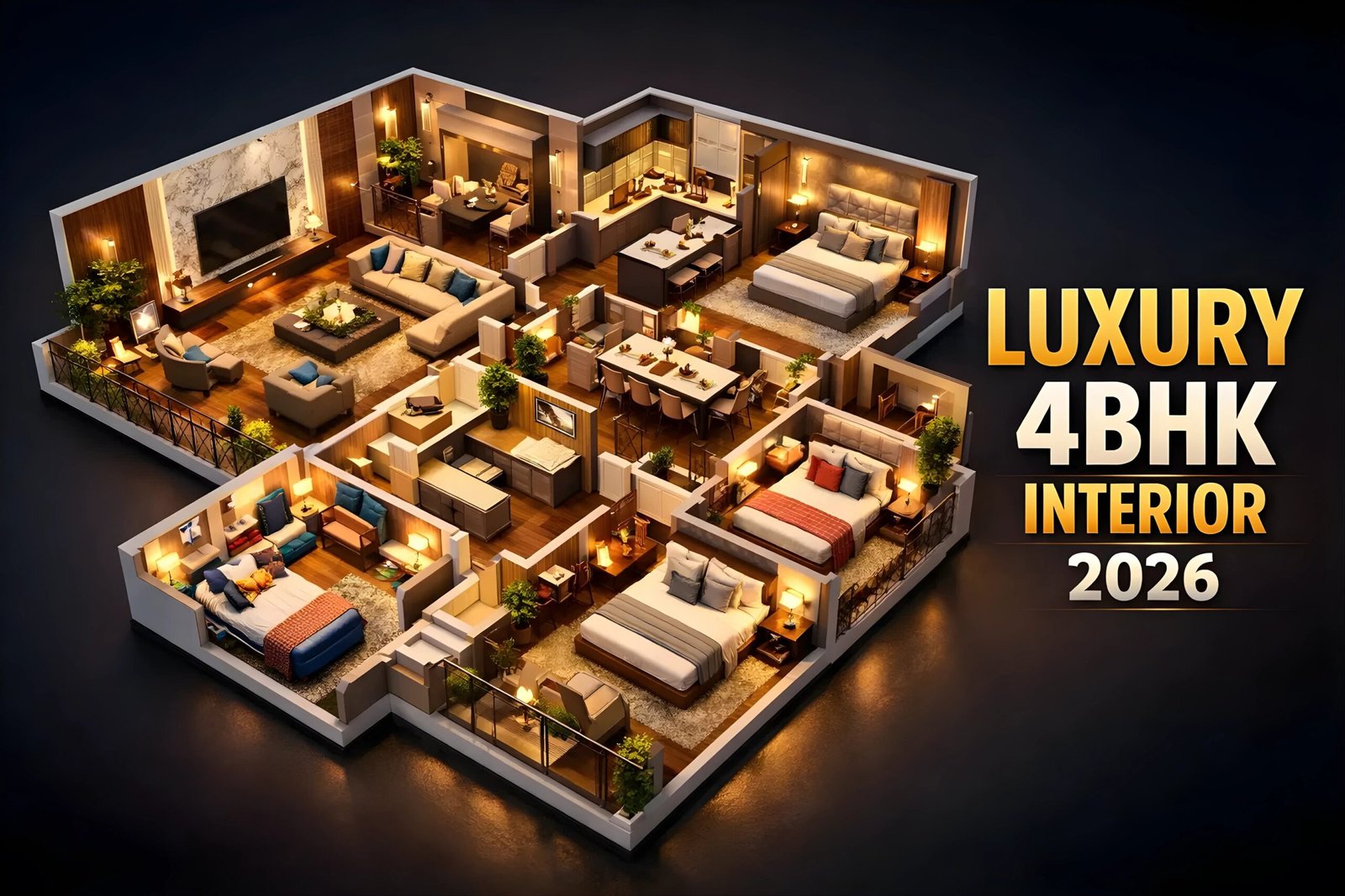 luxury 4bhk interior design 2026