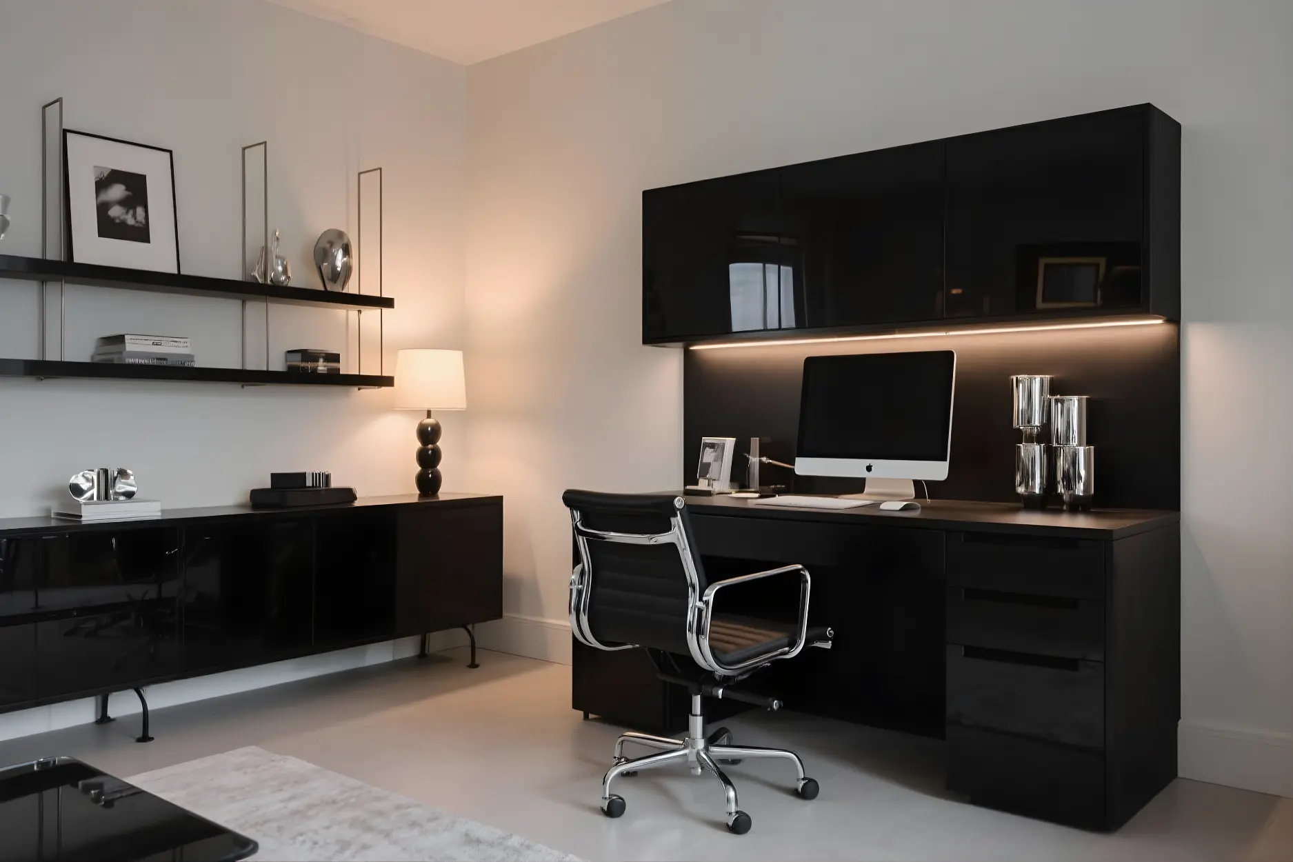 Modern Black Office