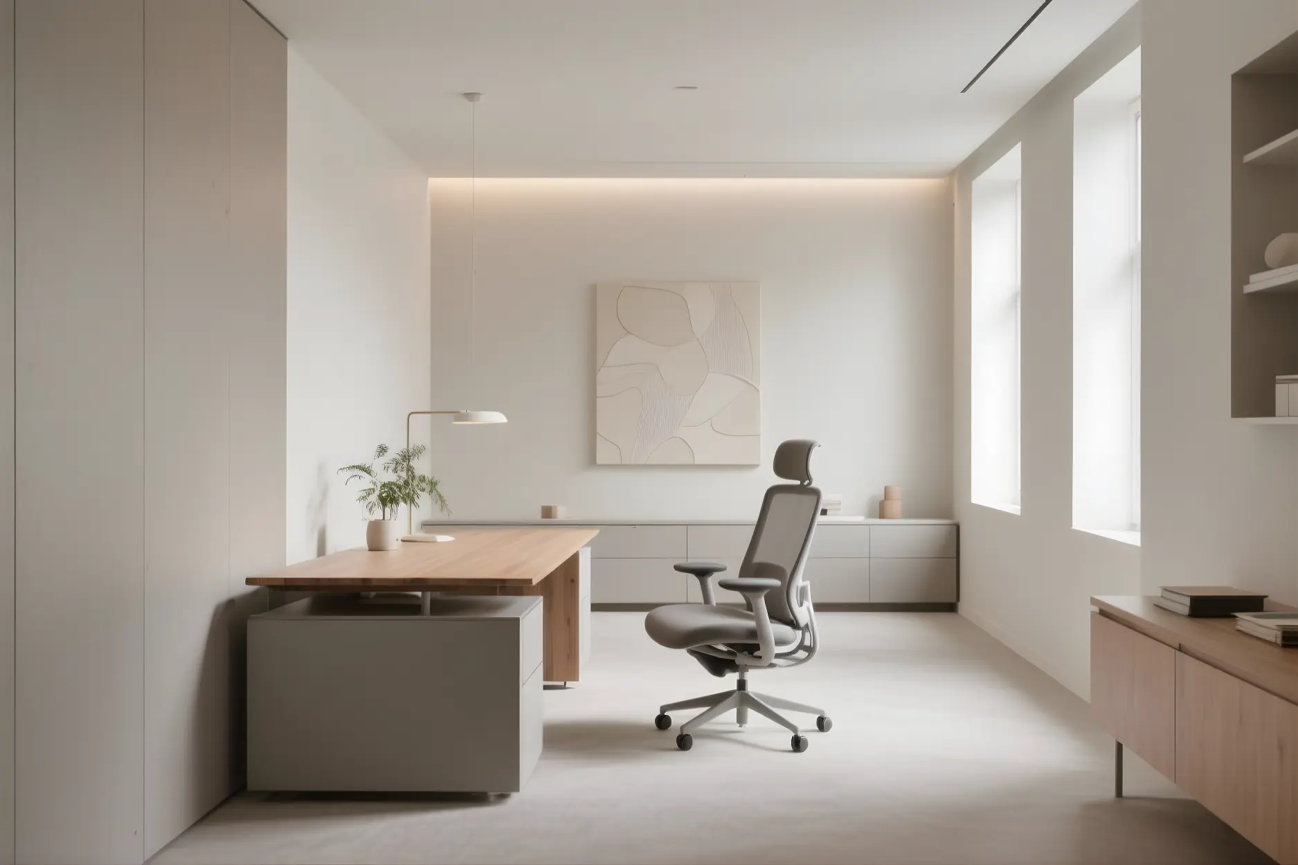 Neutral-Toned Office