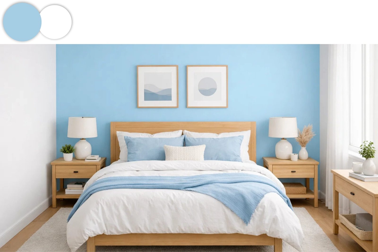 pale blue and white