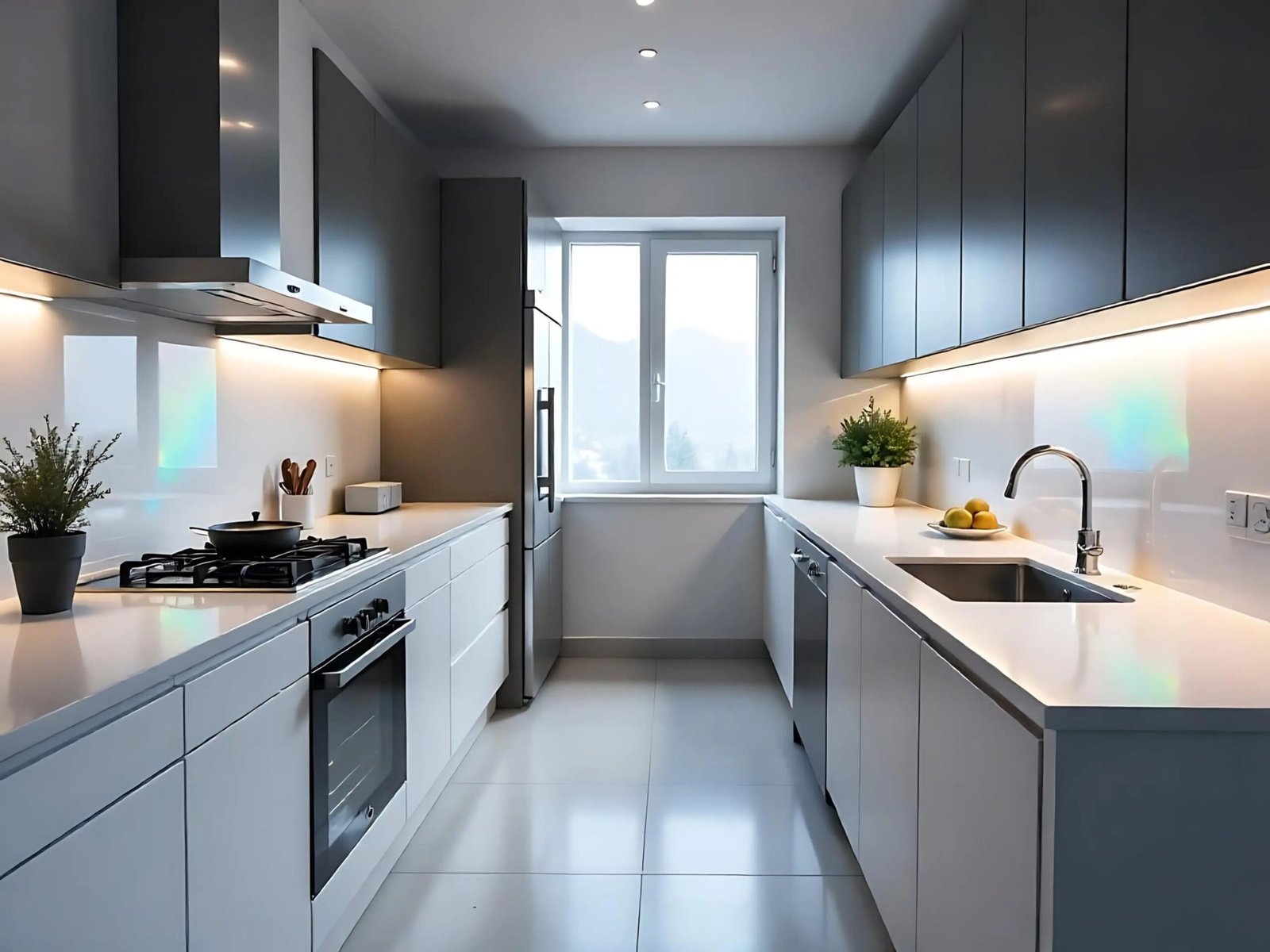 Parallel modular kitchen design