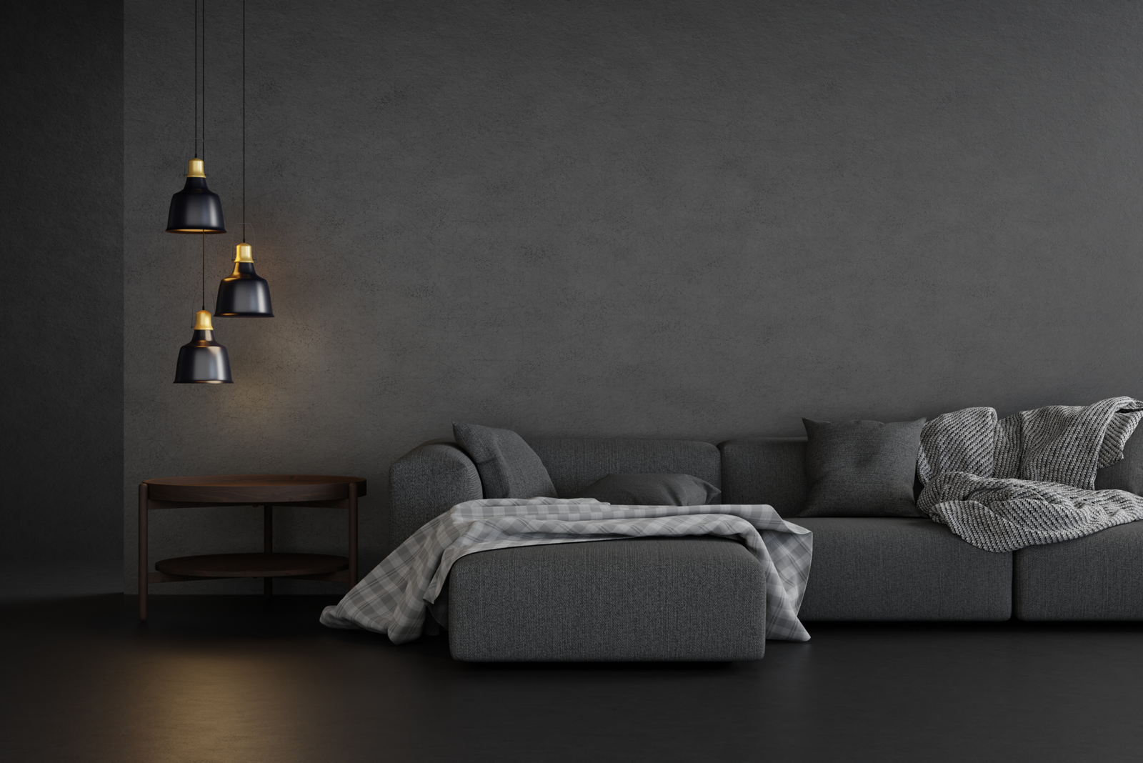 Black and Grey Wall Colour