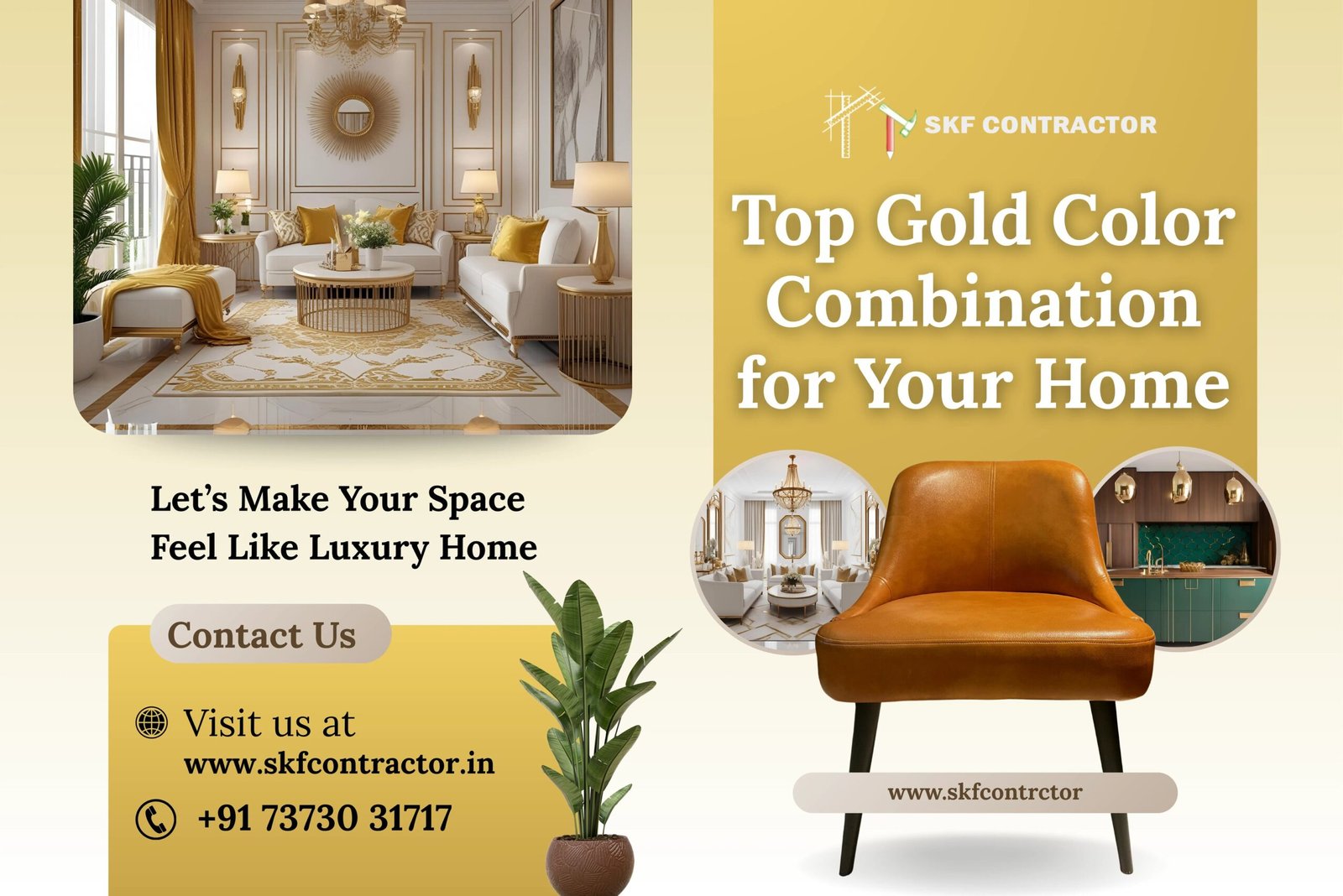top 10 gold color combinations for your home