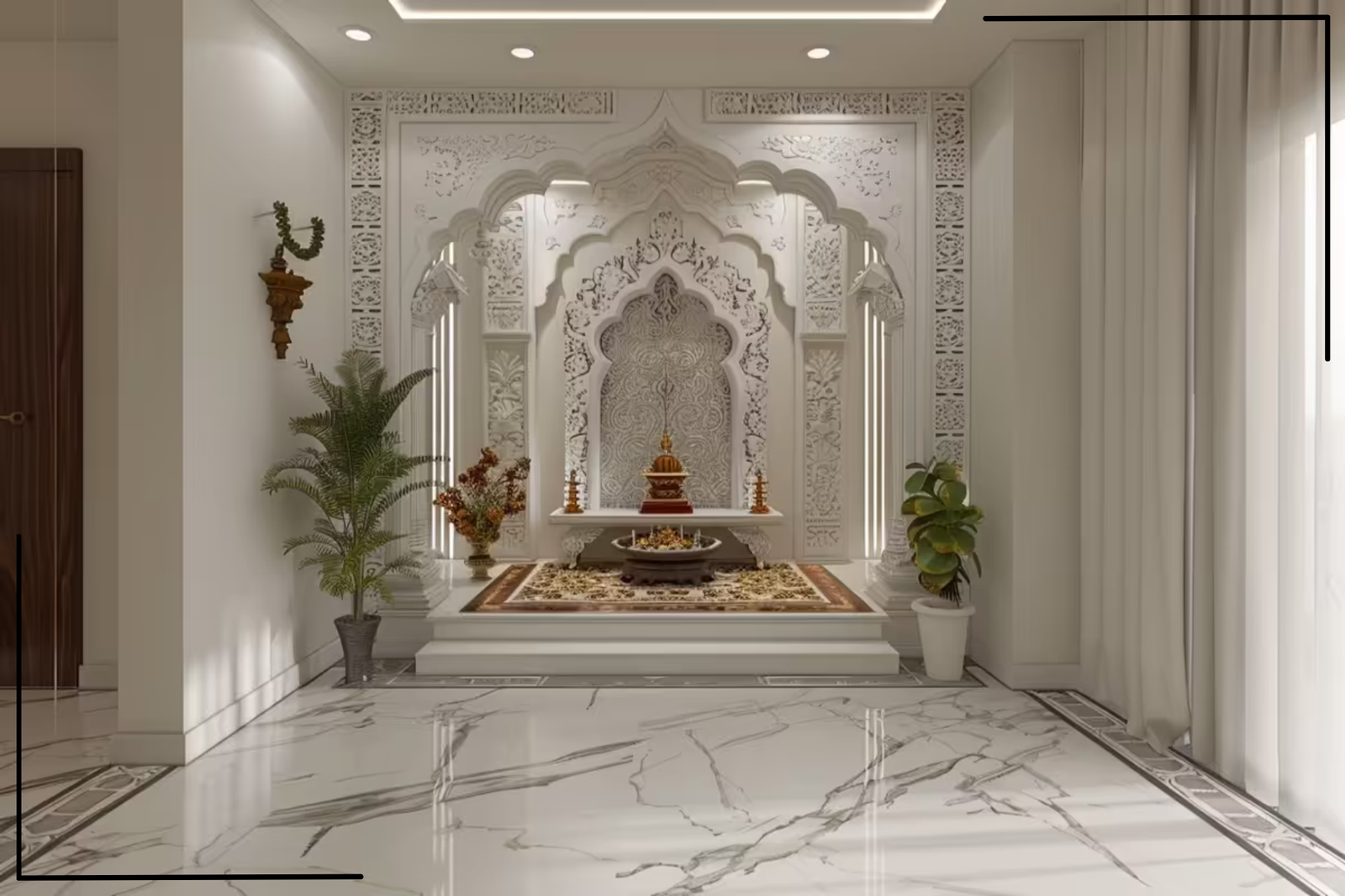 Traditional Style Mandir Design