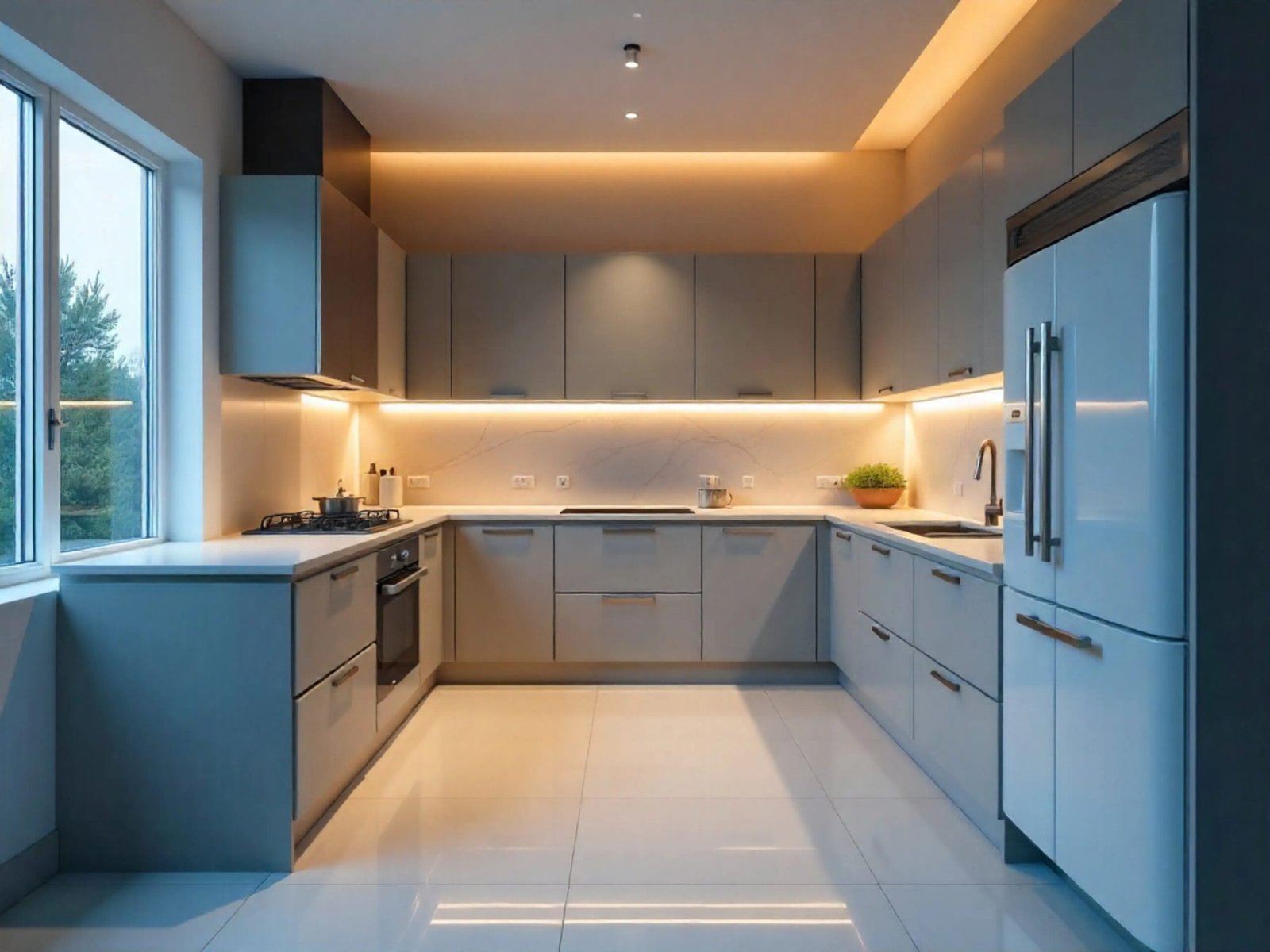 U Shape Modular Kitchen Design