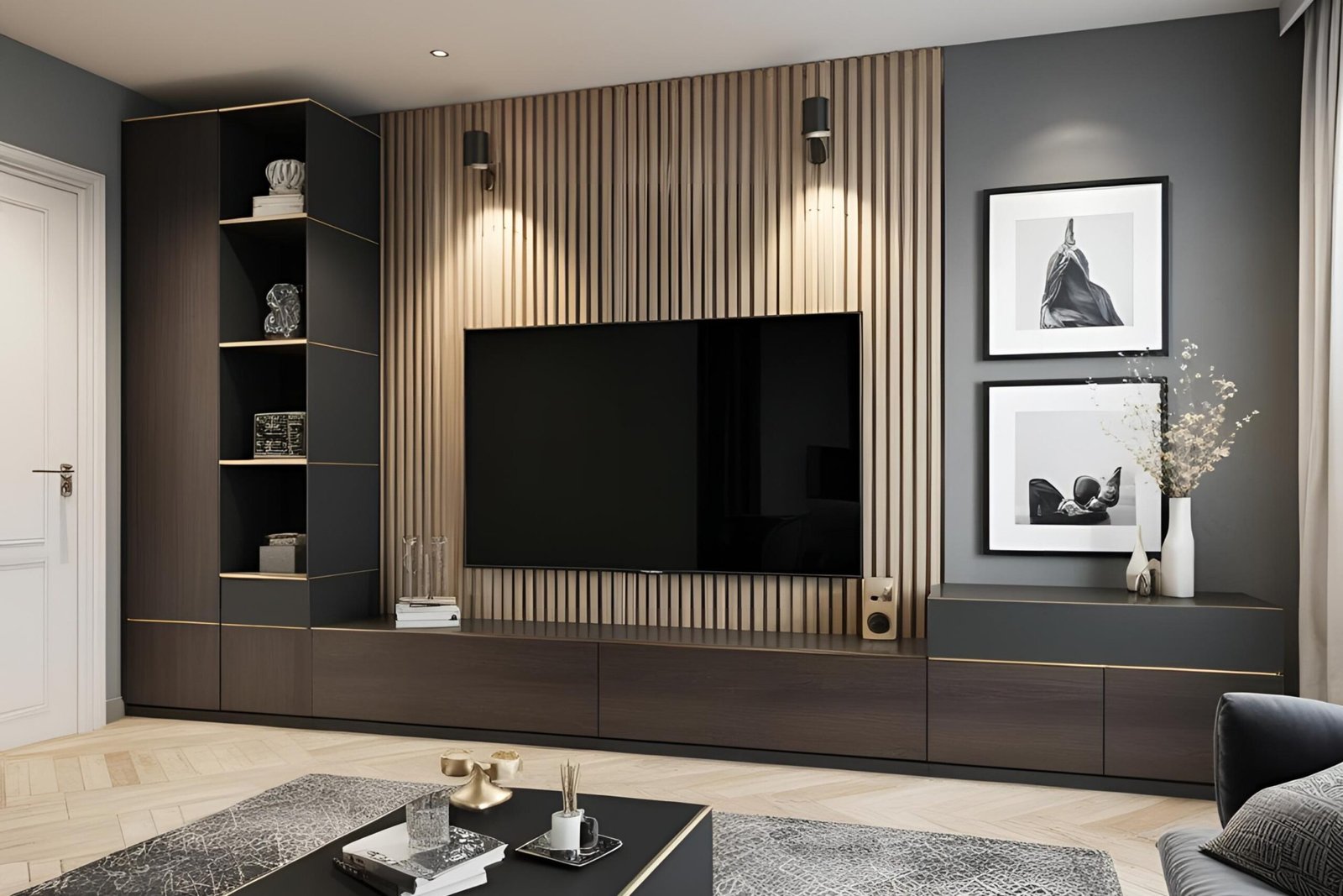 L-Shaped TV Unit Design Ideas