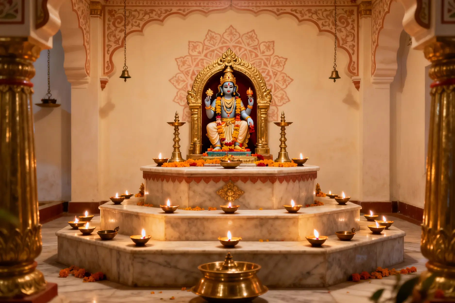 vastu aligned grand mandir setup