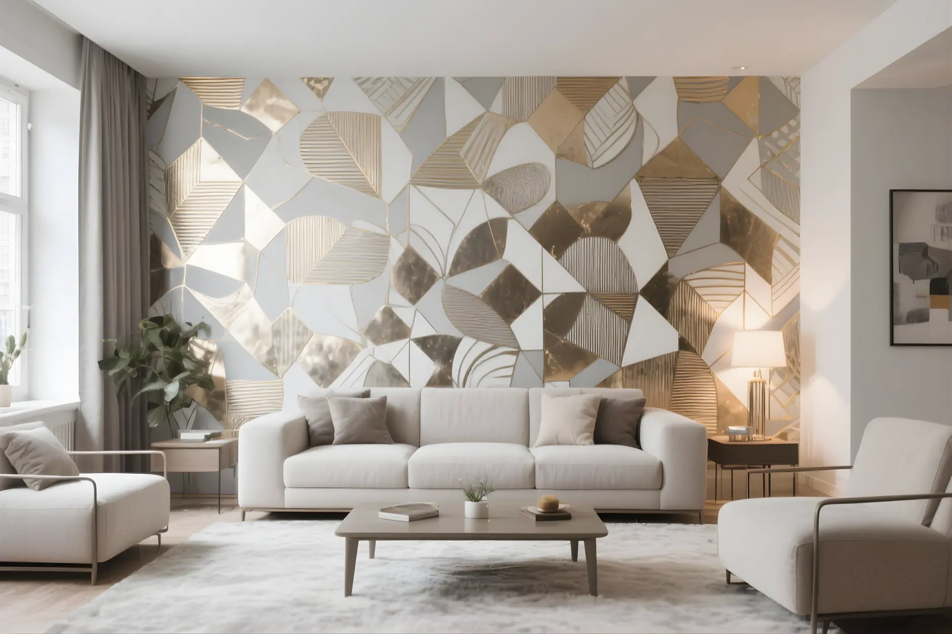 wallpaper with geometric patterns