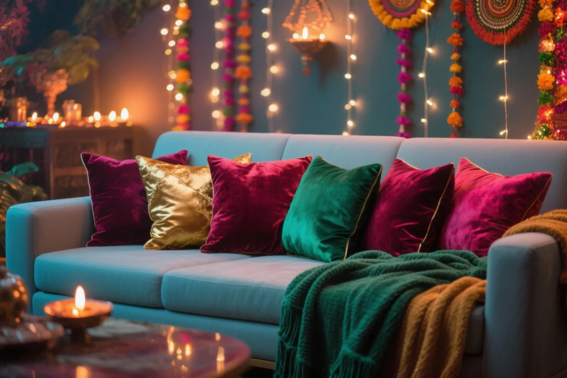 cushions and throws