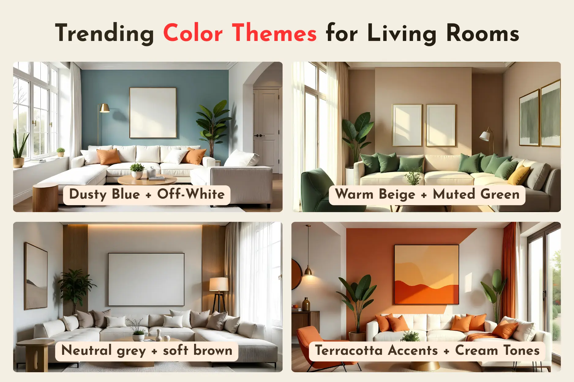 Trending Color Themes for Living Rooms