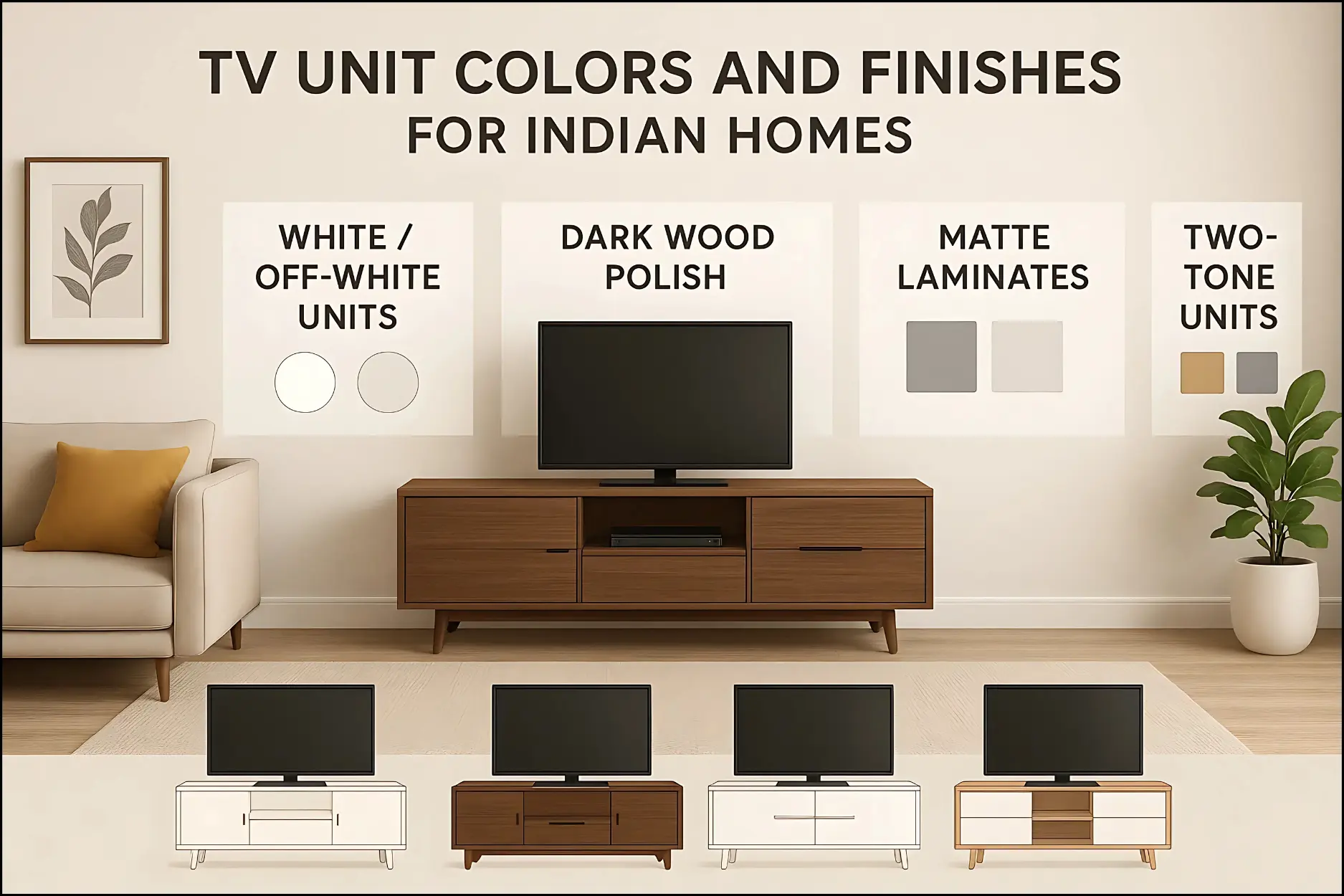 TV Unit colors and finishes