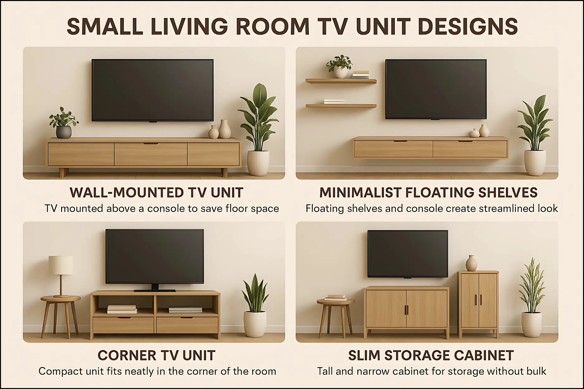TV Unit Designs for small spaces