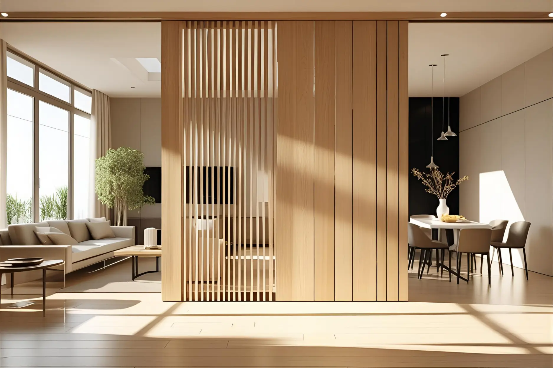 Wooden partition